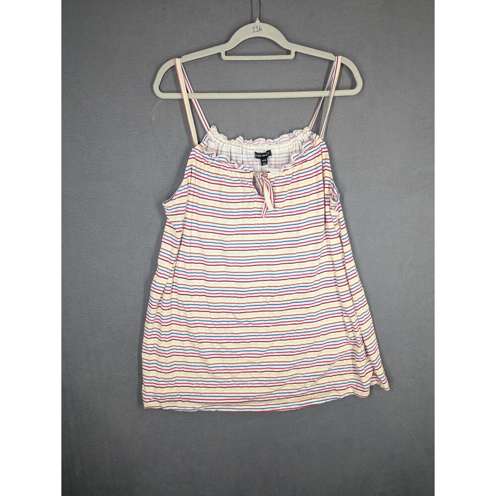 Lane Bryant Blouse Womens 18/20 Spaghetti Strap Stripe Tank Top NWT